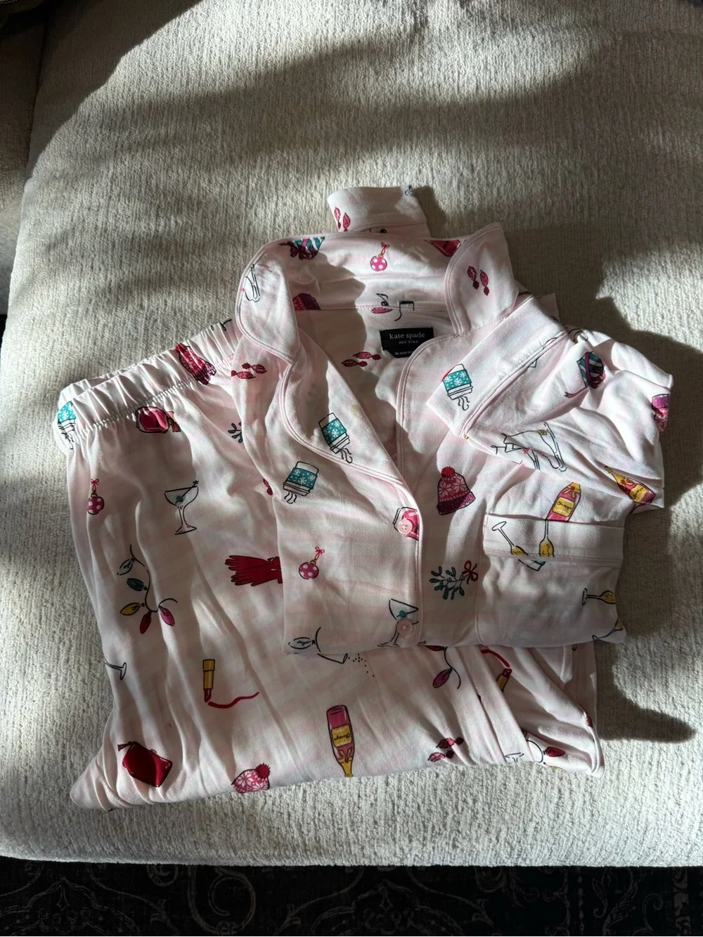 kate spade Pink Womens’ Printed Pajama Set